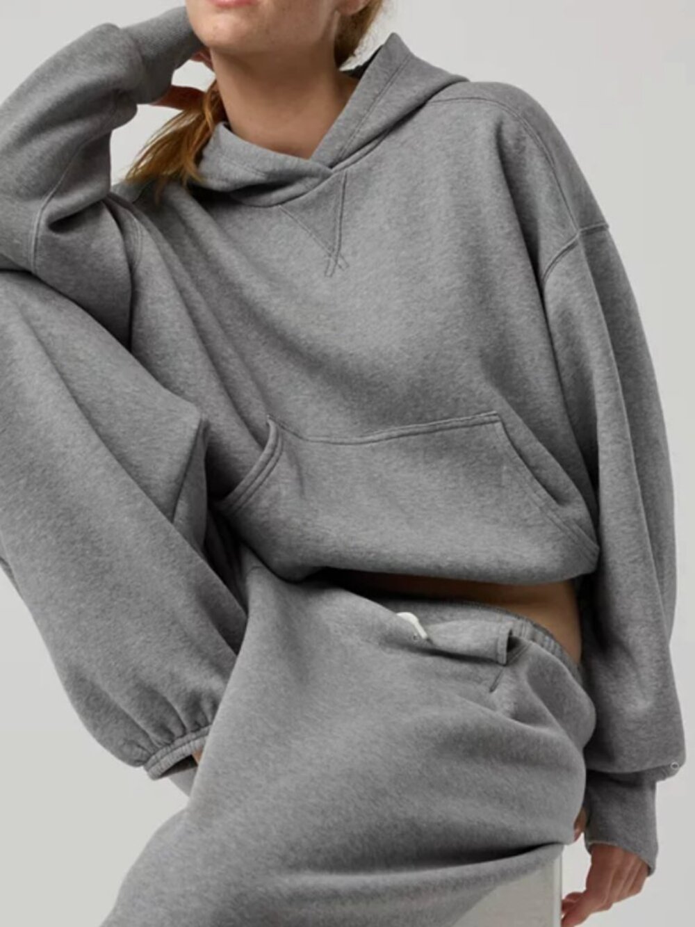 Gray Old Navy Hooded Pullover Sweatshirt